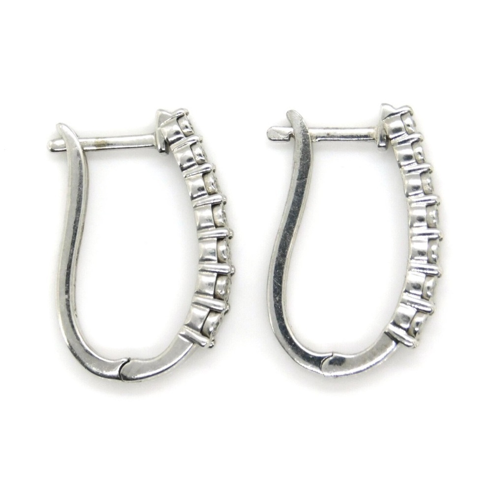 Elegant Silver Hoop Earrings - Picture 3 of 9